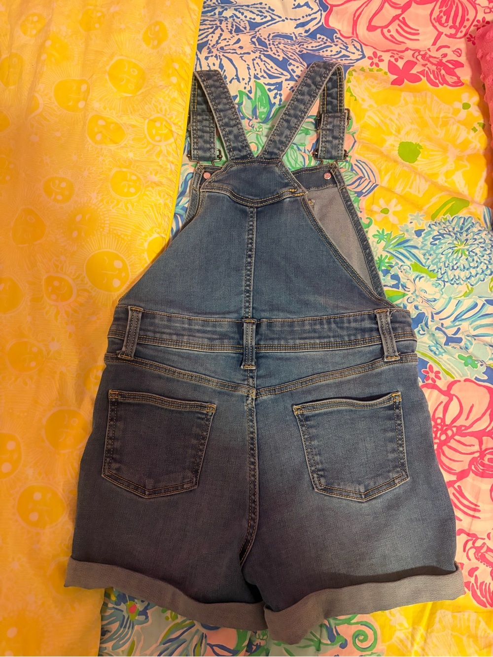 Falls Creek Blue Denim Short Overalls